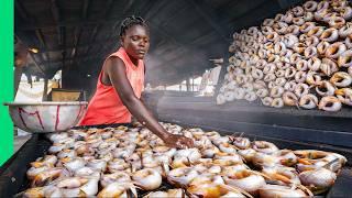 Eating in Africas WILDEST Fish Market Seafood Factory