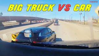 A Day in The Life of an American Truck Driver - Road Rage Brake Check Car Crash Instant Karma USA