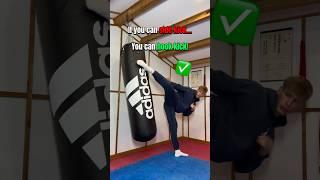 If you can side kick you can hook kick