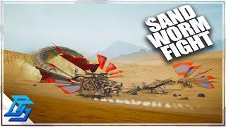 SANDWORM FIGHT DESTRUCTION EVERYWHERE CAN WE KILL SANDWORM? - LAST OASIS GAMEPLAY - PART 7