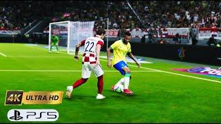 PES2021 - Brasil X Croacia  Quartas Final  COPA DO MUNDO QATAR PS5 4K