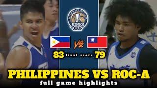 SGA PHILIPPINES vs ROC-A FULL GAME HIGHLIGHTS  JONES CUP CHAMPIONSHIP