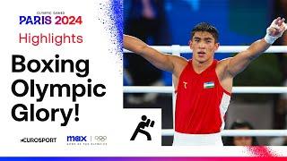 Uzbekistans Asadkhuja Muydinkhujaev defeats Marco Verde to take Olympic Gold   #Paris2024