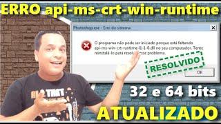 COMO RESOLVER O erro api-ms-win-crt-runtime-l1-1-0.dll