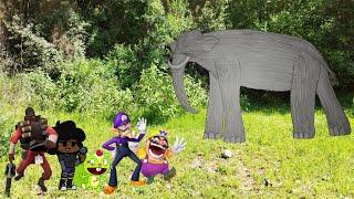 Wario Waluigi Nutty Carol & Demoman Dies By Indian Elephant After Provoking It In The Jungle