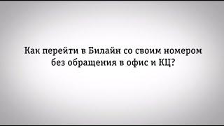 Как перейти в Билайн со своим номером через сайт самостоятельно?