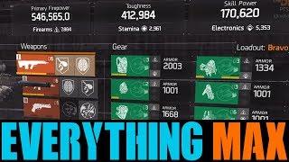 THE DIVISION - WORLDS FIRST MAX EVERYTHING BUILD MAX WEAPONS GEAR & MORE