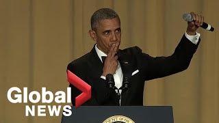 Obama out President Barack Obamas hilarious final White House correspondents dinner speech