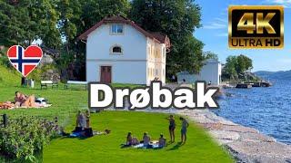 4K Drobak Beach Norway walk tour HD Summer Oslo Norway