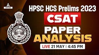 HPSC HCS Prelims 2023  CSAT Paper Analysis  21 May  Haryana Civil Services Paper Solution