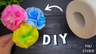 ️ EASY Recycling Craft Idea Paper Towels Flowers Paper Decoration DIY