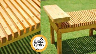 Garden Bench Build Using Up-cycled Wood - Outdoor furniture Project by Fusion Crafts