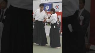 Fierce woman aikido defense