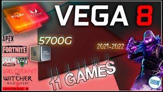 Test 11 Games with VEGA 8  Ryzen 7 5700G IGPU & 16GB RAM  2021-2022