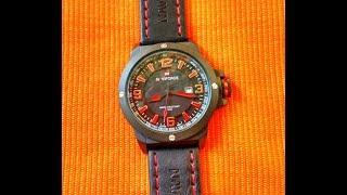 NAVIFORCE NF9077M Men Quartz Watch  -  RED from Gearbest