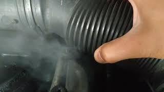 Smoke test due to air intake leak detected fault found on diagnosis tool - Leak located and fixed