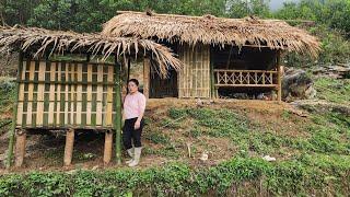 28-year-old girl builds a bamboo house - Installs a bathroom and water pipes with bamboo