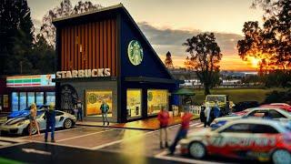 Starbucks 164 Diorama  Hotwheels Diorama