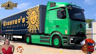 Euro Truck Simulator 21.50 Mercedes Benz Actros MP6 Delivery to Brno Czech Republic + DLCs & Mods