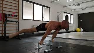 PLANCHE PRESS WITH ADDITIONAL ROM read description. athlete Andrea Trebbi