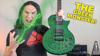 The Kryptonite Guitar - 10S Green Crackle Les Paul