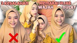 TIPS DAN TUTORIAL CARA MEMAKAI HIJAB SEGI EMPAT UNTUK WAJAH BULAT  AMYY SYARIEF