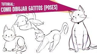 COMO DIBUJAR GATITOS  DISTINTAS POSES  BGM94