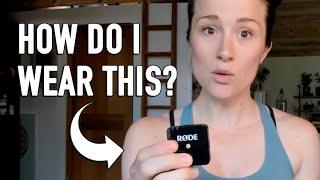 How to wear the Rode Wireless Go microphone to teach yoga online