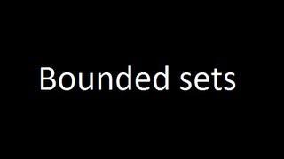 Bounded sets