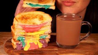 ASMR UNICORN CHOCOLATE SANDWICHES  Eating Sounds No Talking