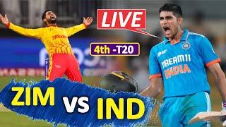 India vs Zimbabwe 4th T20 Match  Live Score & Commentary  1st Inn ZIM Batting 17.0 to 20.0 Overs