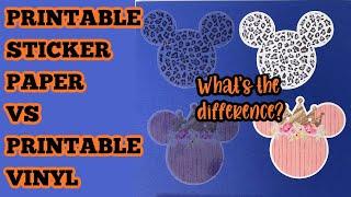 Printable Sticker paper and Printable Vinyl what is the difference which is better print then cut