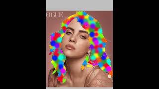 Billie Eilish Colorful hair color edit