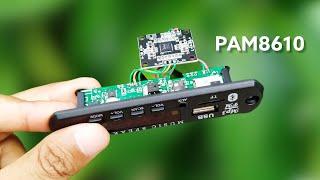 Mini Amplifier PAM8610 with MP3 Bluetooth  Powerful Bass