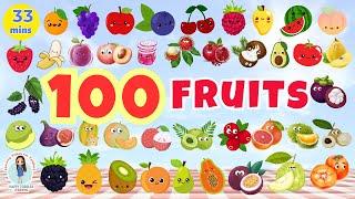 100 FRUITS NAME for Toddlers First Words for Babies  Learning Videos for Kids  English Vocabulary