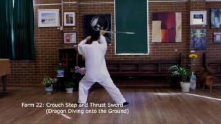 Tai Chi Sword 42 Form  Slow Motion with Instructions