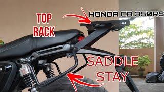 Honda CB350RS Top Rack Review  Moto Torque  Attach both Saddle stay and Top Rack  No welding