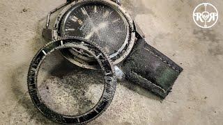 Restoration $4000 Breitling watch after motorcycle crash  destroyed Superocean Heritage Chronometer