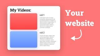 Show YouTube videos on your own website  YouTube API Tutorial