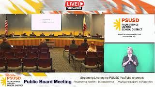 PSUSD Board Meeting 12.13.2022