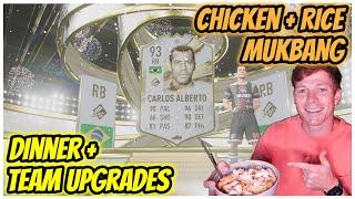 FIFA 23 ASMR  Dinner & FUT Upgrades - Chicken & Rice Mukbang