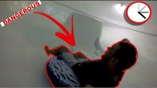 OVERNIGHT IN WATERPARK *CAUGHT BY POLICE*