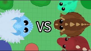 Mope.io Ice monster VS Dino monster Dragon and T-rex