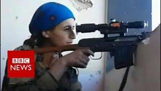 Female Kurdish sniper cheats death at hands of IS- BBC News