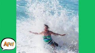 Watch the Ocean EAT HER   Best Funny Water Fails  AFV 2021