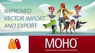 Moho 12 Anime Studio - SVG Vector Graphic Import and Export Tutorial