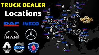 Truck Dealer Locations  Euro Truck Simulator 2  Locations of Truck Dealerships