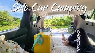 My SUV Camping Setup  Easy No Build Bed Platform Idea  Solo Car Camping