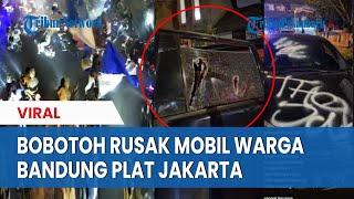 Viral Bobotoh Rusak Mobil Plat B saat Konvoi Kemenangan Persib Bandung