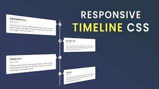 Create Timeline Design For Website Using HTML & CSS  Responsive Web Design